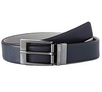 Armani Exchange Leather Belt With Plaque, Cinturón Hombre, Azul (blue/navy/), Talla Única
