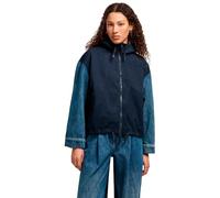 Armani Exchange Limited Blue Edition Mixed Media Denim Jacket Chaqueta, Azul Marino/Azul Vaquero, S para Mujer