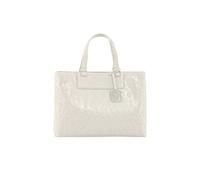 Armani Exchange Liz, Essential, Logo Squared Charm, Bolsa de Compras Mujeres, Blanco Crudo