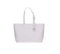 Armani Exchange Liz, Essential, Logo Squared Charm, Bolsa de Compras Mujeres, Blanco Crudo