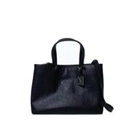 Armani Exchange Bolso de mano negro, imitación de cuero, mujer