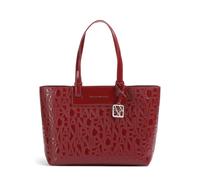 Armani Exchange Liz Patent M Bolsa shopping rojo oscuro, imitación de cuero, mujer