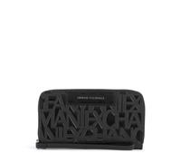 Armani Exchange Liz Patent Monedero negro, imitación de cuero, mujer
