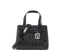 Armani Exchange Liz Patent S Bolso de mano negro, poliuretano, mujer