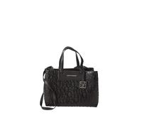 Armani Exchange Bolsa de compras para mujer Liz – Textura logo en relieve Pebble – Negro Talla única