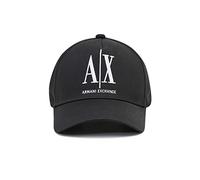 Armani Exchange Logo Baseball Hat Gorra de béisbol, Hombre, Negro -, Talla única
