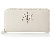 Armani Exchange Logo Frontal para Mujer, Cremallera Around Bi-Fold Wallet, Noise, Einheitsgröße