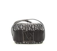 Armani Exchange Logo Placket Top Zip Camera Crossbody Bag, Funda para cámara para Mujer, Beige/Black, Einheitsgröße