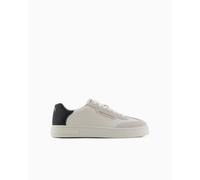 Armani Exchange - London, Zapatillas Hombre, Off White+Black,