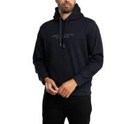 Armani Exchange Long Sleeve Drawstring, Front On Tone Logo Sudadera con Capucha, Azul Marino, XL Hombre, Azul Marino Oscuro, XL