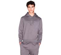 Armani Exchange Long Sleeve Drawstring, Front On Tone Logo Sudadera con Capucha, Dark Gull Gray, L Hombre, Dark Gull Gray, L