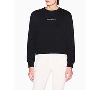 Armani Exchange Long Sleeve Milano-New York Front Logo Camiseta de Chándal, Negro/Oro, S Mujer, Negro/Dorado, S