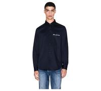 Armani Exchange Long Sleeve Regular Fit Signature Logo Shirt Camisa Hombre (Pack de 1)
