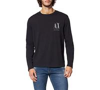 Armani Exchange Long Sleeves, Front Print Logo Camiseta, Hombre, Azul (Marino), XXL