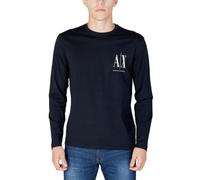 Armani Exchange Long Sleeves, Front Print Logo Camiseta, Hombre, Azul (Marino), XXL