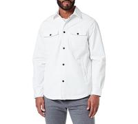 Armani Exchange Mangas largas, Bolsillos Frontales Grandes, Corte Informal Chaqueta Vaquera, Blanco, XL para Hombre