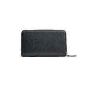 Armani Exchange Melrose, Logotipo en Relieve, Cartera Plegable Mujeres, Black, Talla única
