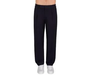 Armani Exchange Men's Blue Edition - Placa con logotipo de metal, bolsillo mundial, pantalones informales, azul, talla 30, azul oscuro, 30