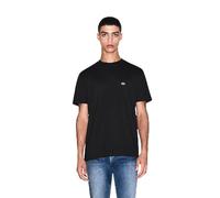 Armani Exchange Men's Essential - Camiseta de Manga Corta con Logotipo de Monograma Lateral, Color Negro, Talla S, Negro, S