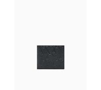 Armani Exchange Men's Essential - Cartera Plegable con Monograma en Relieve, Color Negro, Negro, Talla única