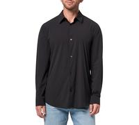 Armani Exchange Men's Essential, Down Side Logo Lettering Patch Camiseta, Negro, S, Negro, S