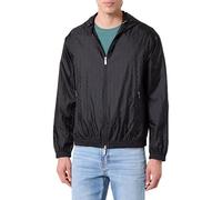 Armani Exchange Men's Essential, on Tono Monogram Logo Texture Blouson Jacket, Black, XL, Negro, XL