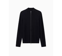 Armani Exchange Men's Essential - Sudadera de Manga Larga con Cierre de Cremallera, Color Azul, XXL, Azul Oscuro, XXL
