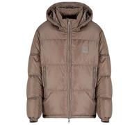 Armani Exchange Men's icon, Removable Hood Side Embossed Logo Patch Jacket, Driftwood, XL, madera, XL