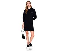 Armani Exchange Milano-New York Side Logo Loged Drawstrings Vestido, Negro/Dorado, S Mujer, Negro/Dorado, S