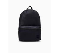 Armani Exchange Mochila de doble bolsillo lateral con parche con logotipo para hombre, azul marino profundo, talla M, Azul marino profundo, Medium