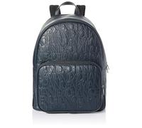 Armani Exchange Essential, Jim, Sustainable, Embossed All Over Logo, Mochila Mujeres, Azul, Talla única