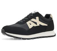 Armani Exchange Motifs - Zapatillas Deportivas para Hombre, Color Negro y Dorado pálido, Talla 42 EU, Black Pale Gold, 42 EU