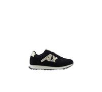 Armani Exchange Side Geometric Logo Motifs, Zapatillas Hombre, Black Pale Gold, 44 EU