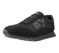 Armani Exchange Motifs - Zapatillas Deportivas para Hombre, Color Negro y Negro, Talla 44,5 EU, Negro, 44.5 EU