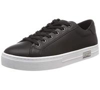 Armani Exchange Mujer Cow Leather Lace Up Sneaker Zapatillas, Negro Black White A120, 37 EU