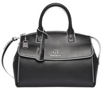 Armani Exchange Mujer Jane, Sustainable, Zip Closure, Front Logo Canvas Tote Medium, Negro/Journal, talla única