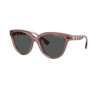Armani Exchange Mujer Sunglass AX4148SU - Color del Marco: Rojo burdeos brillante transparente, Color de la Lente: Gris Oscuro