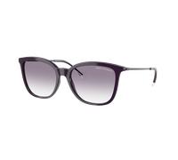 Armani Exchange Mujer Sunglass AX4151S - Color del Marco: Morado oscuro brillante, Color de la Lente: Azul Degradado Transparente