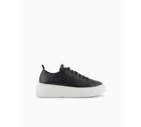 Armani Exchange Mujer The Super Sneaker Zapatillas, Negro, 38 EU