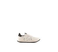 Armani Exchange Openwork Side, Contrast Logo, Microsuede Inserts, Zapatillas Hombre, Blanco, 39.5 EU