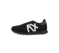 Armani Exchange Openwork Side, Contrast Logo, Microsuede Inserts, Zapatillas Hombre, Negro, 40 EU
