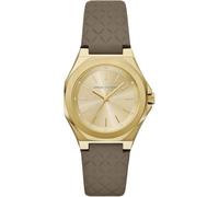 Armani Exchange Orologio da Donna, Movimento al quarzo a tre lancette e cassa da 34 mm con cinturino in Acciaio o Pelle, Marrón cálido