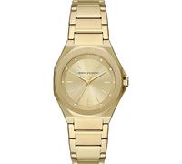 Armani Exchange Reloj Análogico-Digital para Mujer de Automático con Correa en Poliéster AX4607, Tono Oro Rosa y Tono Plata