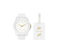 Armani Exchange Orologio da donna, Movimento al quarzo a tre lancette e cassa da 40 mm con cinturino in silicone, Conjunto blanco