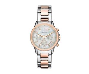 Armani Exchange Orologio da Donna, Movimento cronografo al quarzo e cassa da 36 mm con cinturino in Acciaio inossidabile