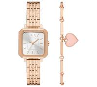 Armani Exchange Orologio da Donna, Quarzo Movimento a tre lancette e cassa da 27 mm con cinturino in Acciaio inossidabile