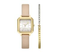 Armani Exchange Reloj Analógico para Mujer de Cuarzo con Correa en Cuero AX7172SET