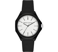 Armani Exchange Orologio da uomo, Movimento al quarzo a tre lancette e cassa da 40 mm con cinturino in silicone, Negro y blanco