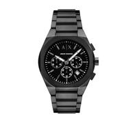 Armani Exchange Orologio da uomo, Movimento cronografo al quarzo e cassa da 42 mm con cinturino in Acciaio inossidabile, Gris Oscuro y Negro