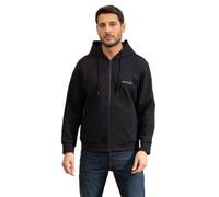 Armani Exchange Plain Boxy Fit, Embroidered Patch Logo, Metal Zip Sudadera con Capucha Hombre (Pack de 1)
